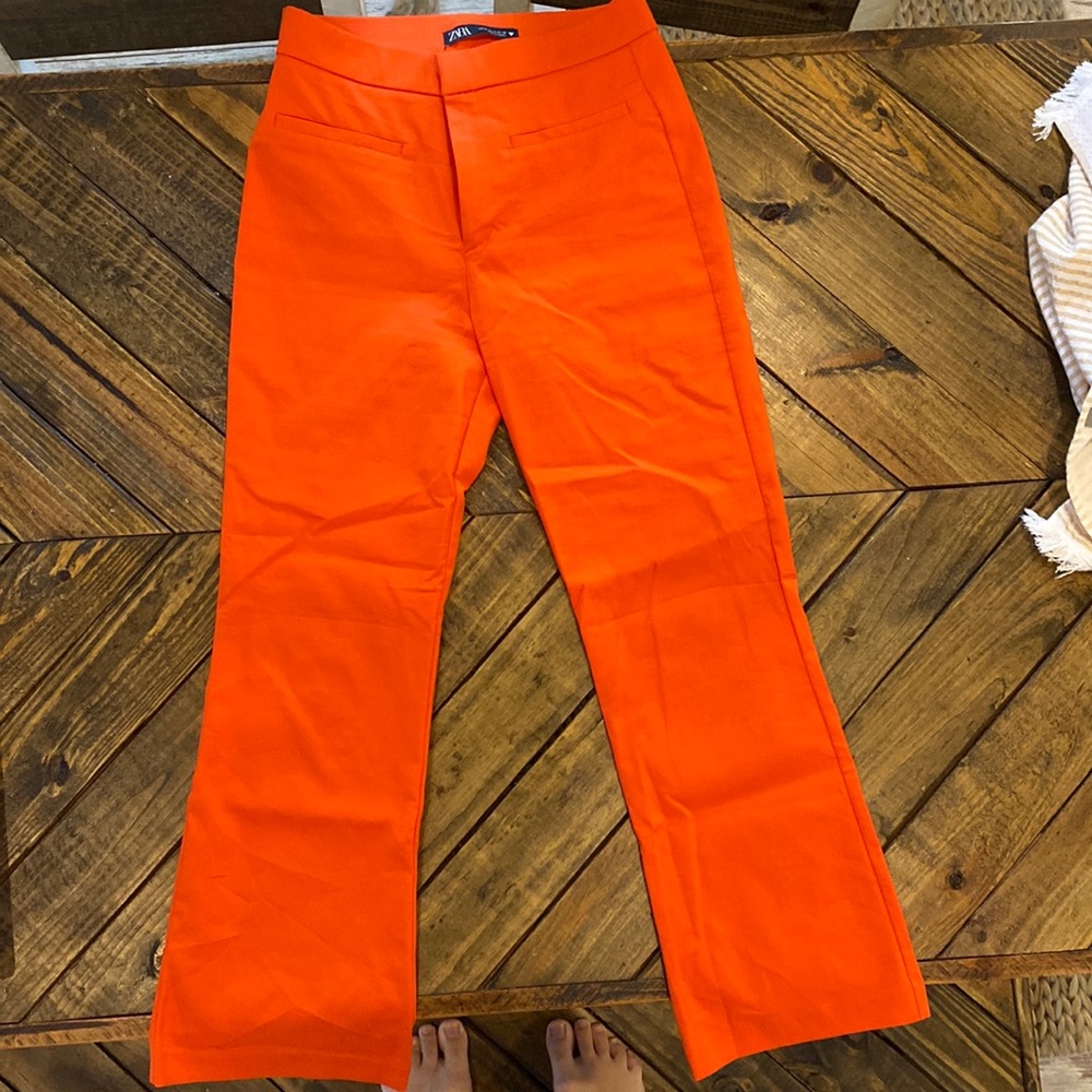 Red Zara pants